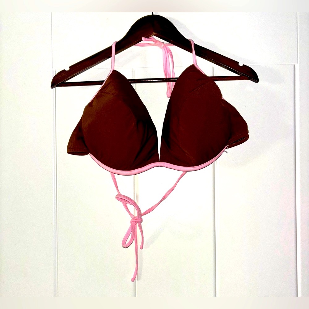 Ujena Bahama Underwire‎ Tie Bikini Top 2X Beach Full Coverage Triangle Halter